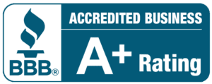 BBB Accredited Business A+ Rating badge.