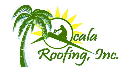 Ocala Roofing, Inc. logo with palm trees.